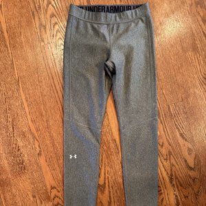 Heathered Gray Under Armour leggings athletic workout pants XS/S EUC